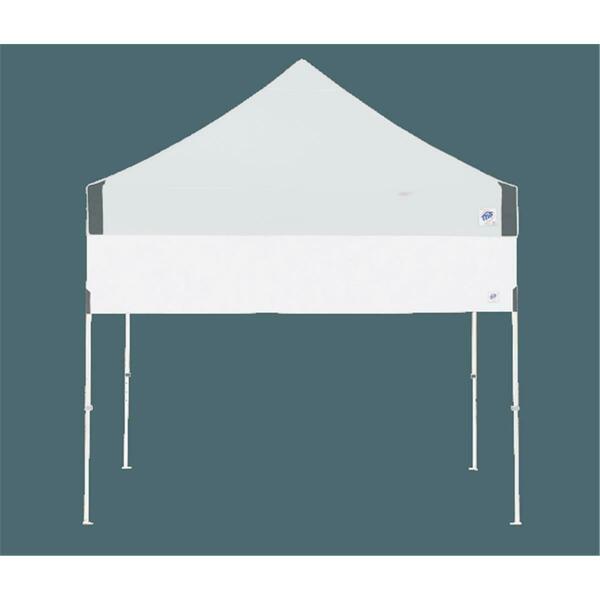 E-Z Up 10 Ft. Recreational Half Wall, Straight Leg - White With Grey Accents HW3WH10SLGY